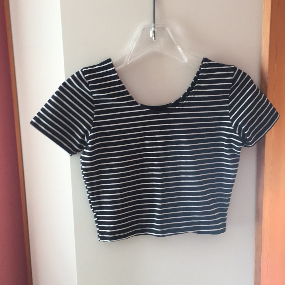 Striped cropped top